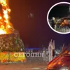 В Казахстане главная елка сгорела прямо на Новый год (видео)