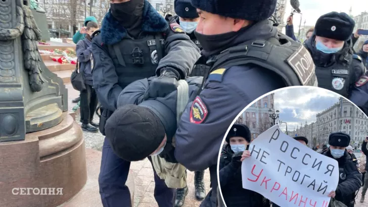 "Настоящее позорище" — в Москве разогнали протест против войны с Украиной