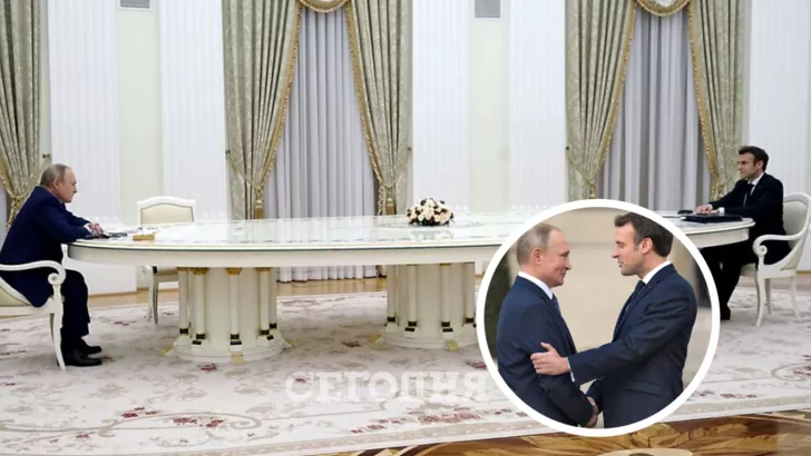СМИ узнали причину, почему Путин отгородился от Макрона 4-метровым столом