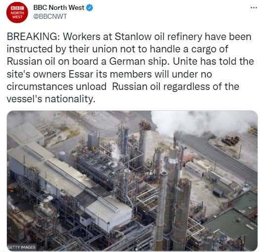 В Великобритании устроили бойкот российской нефти 