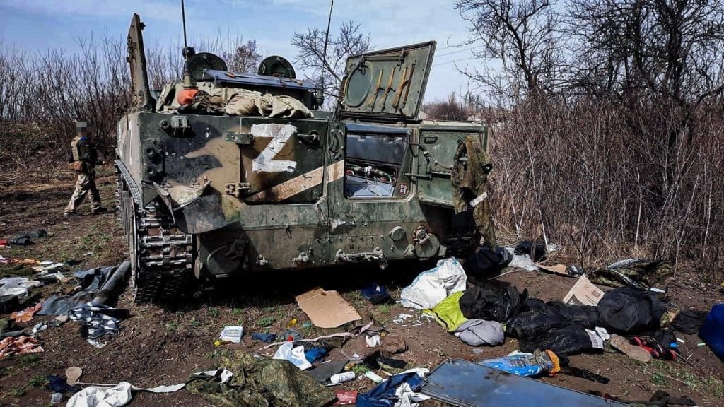 ​Генштаб ВСУ показал кадры с места уничтожения батальонно-тактической группы врага из Чечни