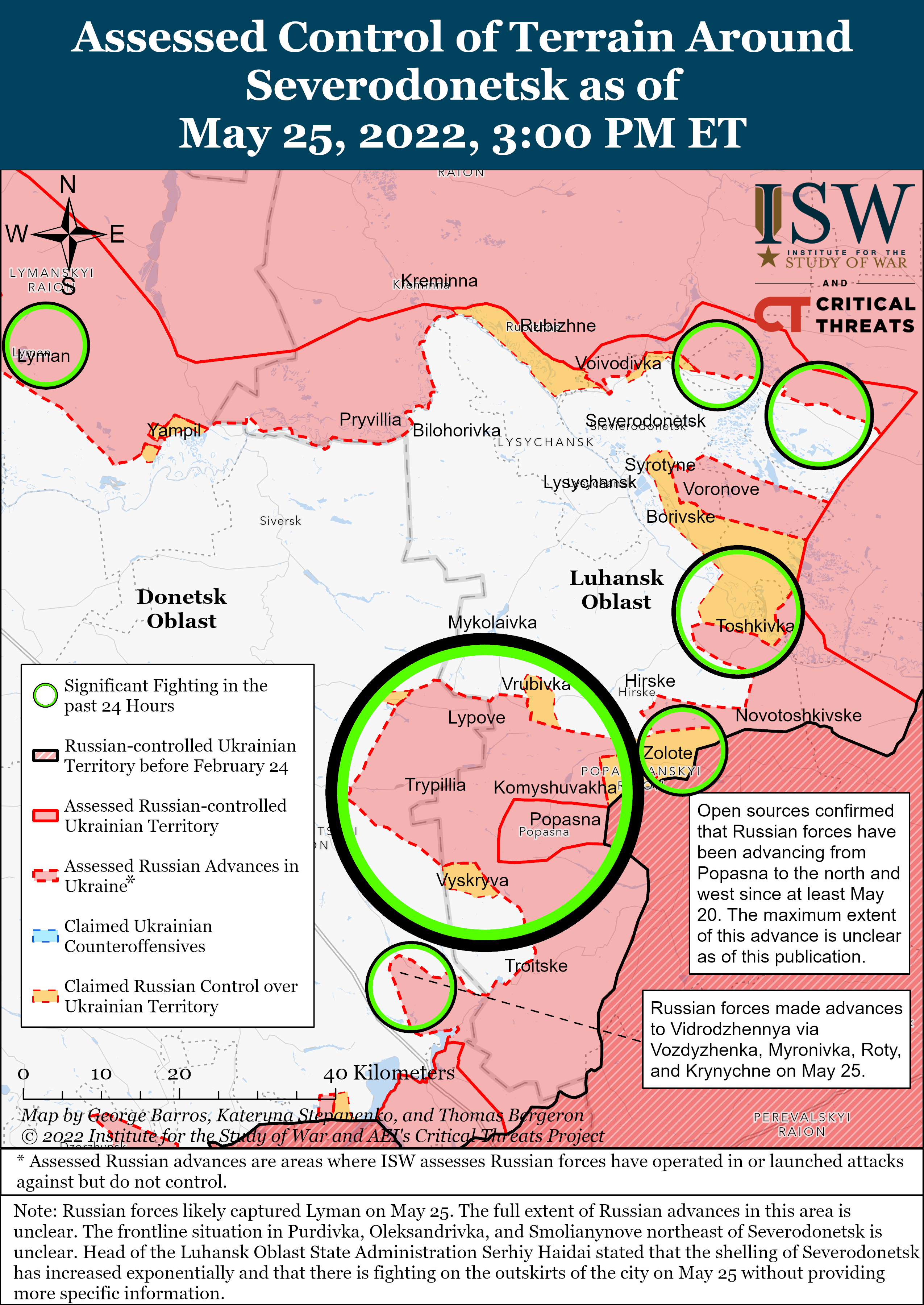 ​В ISW озвучили ключевые выводы по битве за Северодонецк и Северск