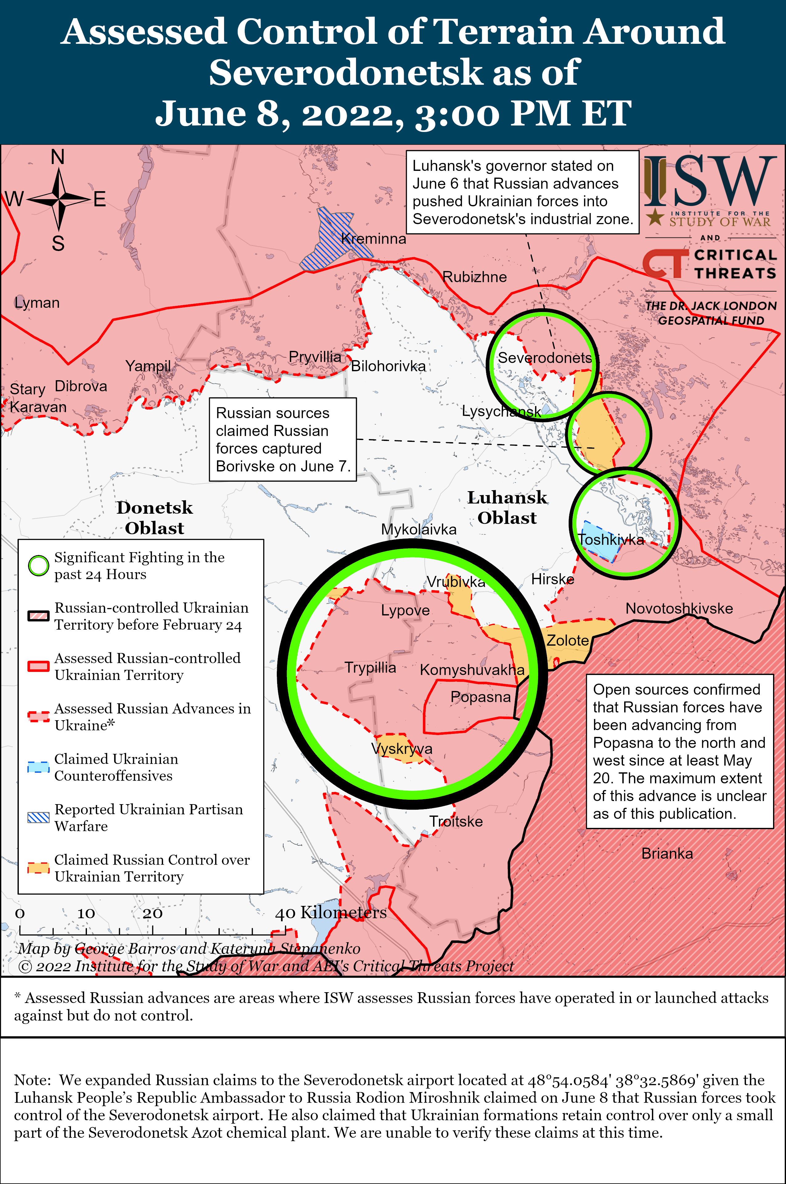 ​Оккупанты не хотят форсировать Северский Донец – в ISW рассказали о боях за Северодонецк