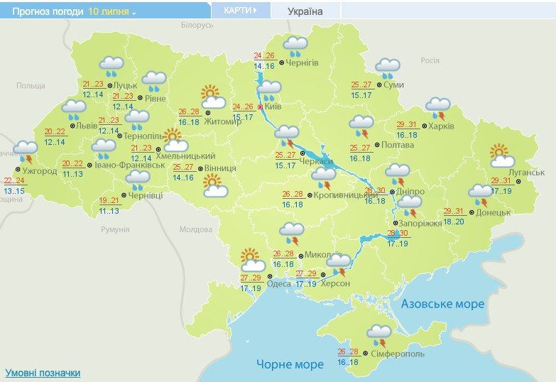 После "адской" жары в Украину идут похолодание и дожди: прогноз на 10 июля и грядущую неделю