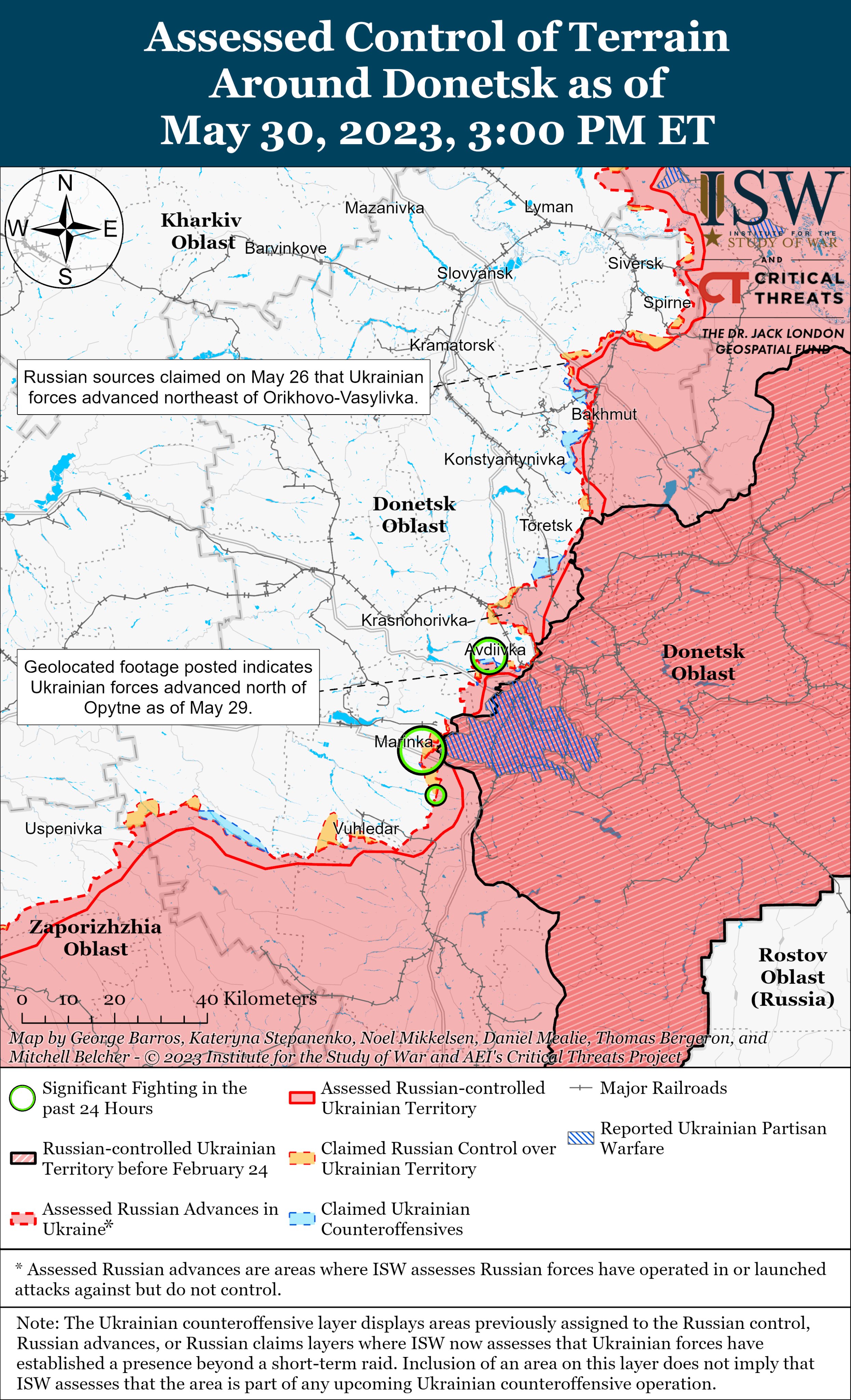 ​На Бахмутском направлении затишье, в районе Никольского враг отступает: в ISW о боях за Донбасс