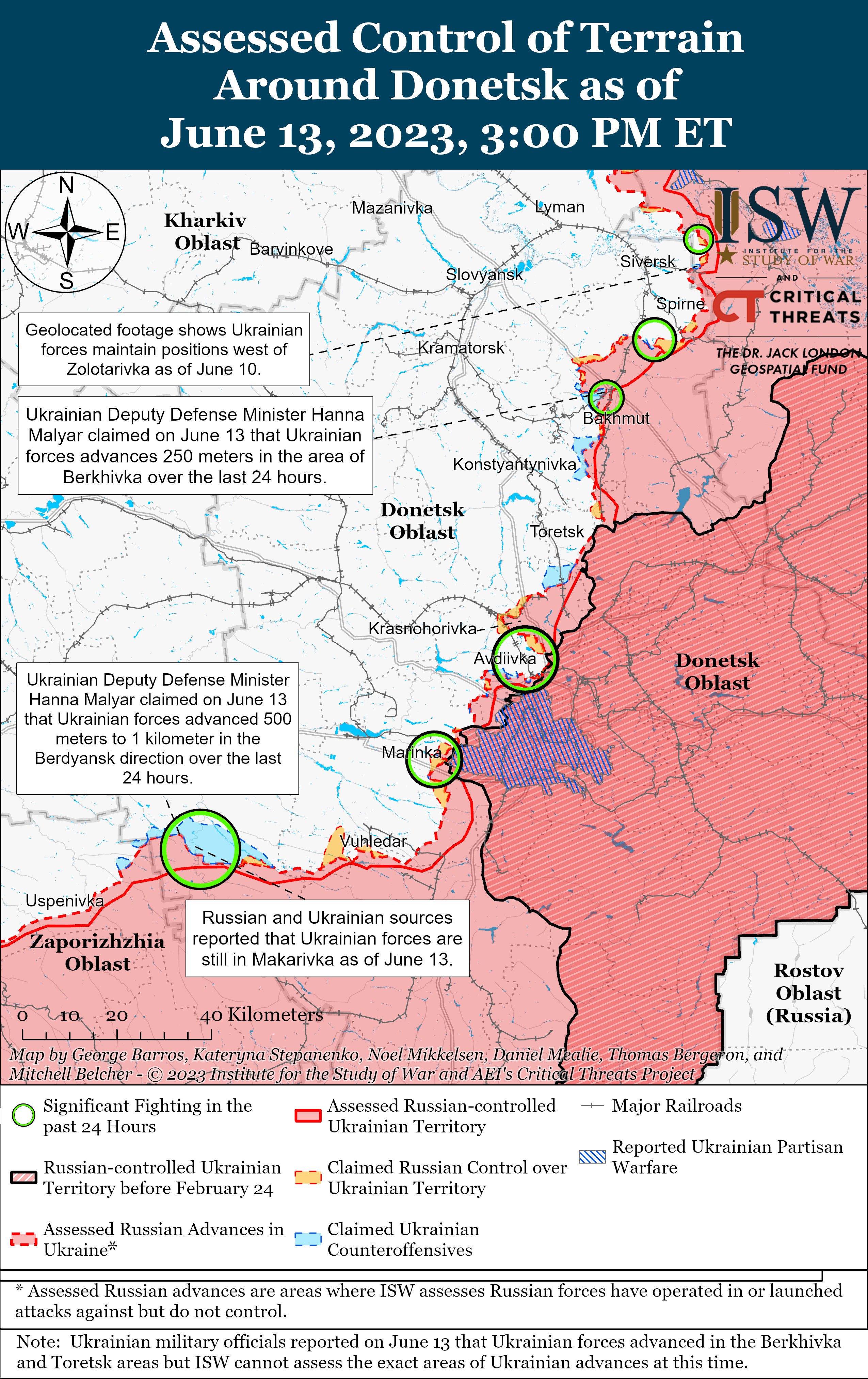 ​Украинские защитники давят врага в районе Берховки: в ВСУ и ISW озвучили картину боев за Донбасс