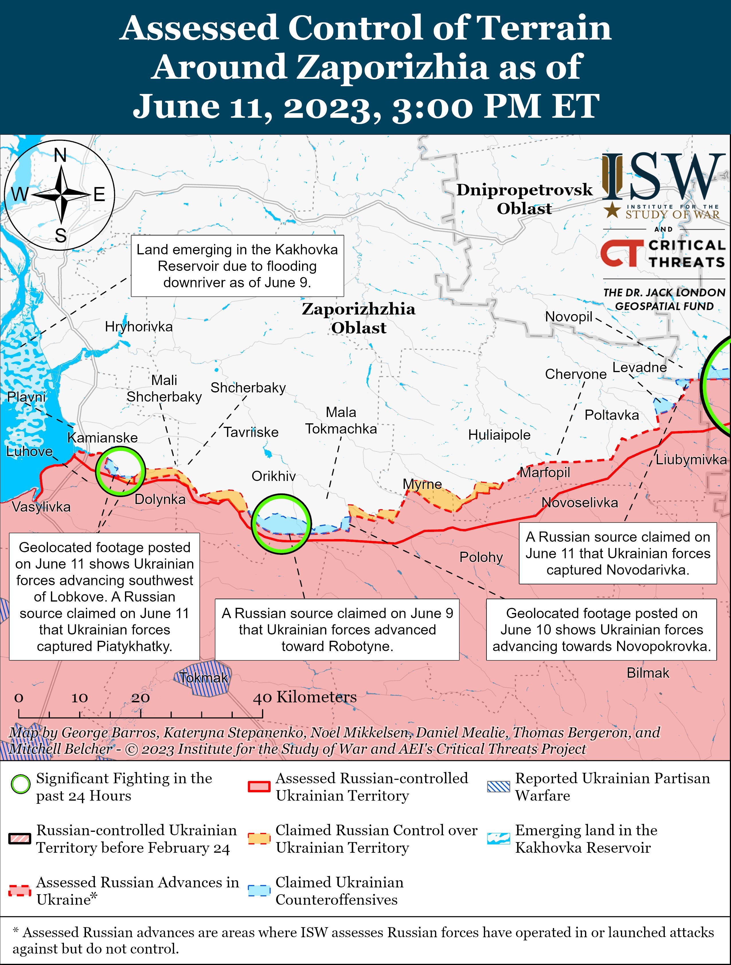 ​Армия Путина отступает и надеется на погоду: аналитики из ISW о боях на Донбассе и Запорожье