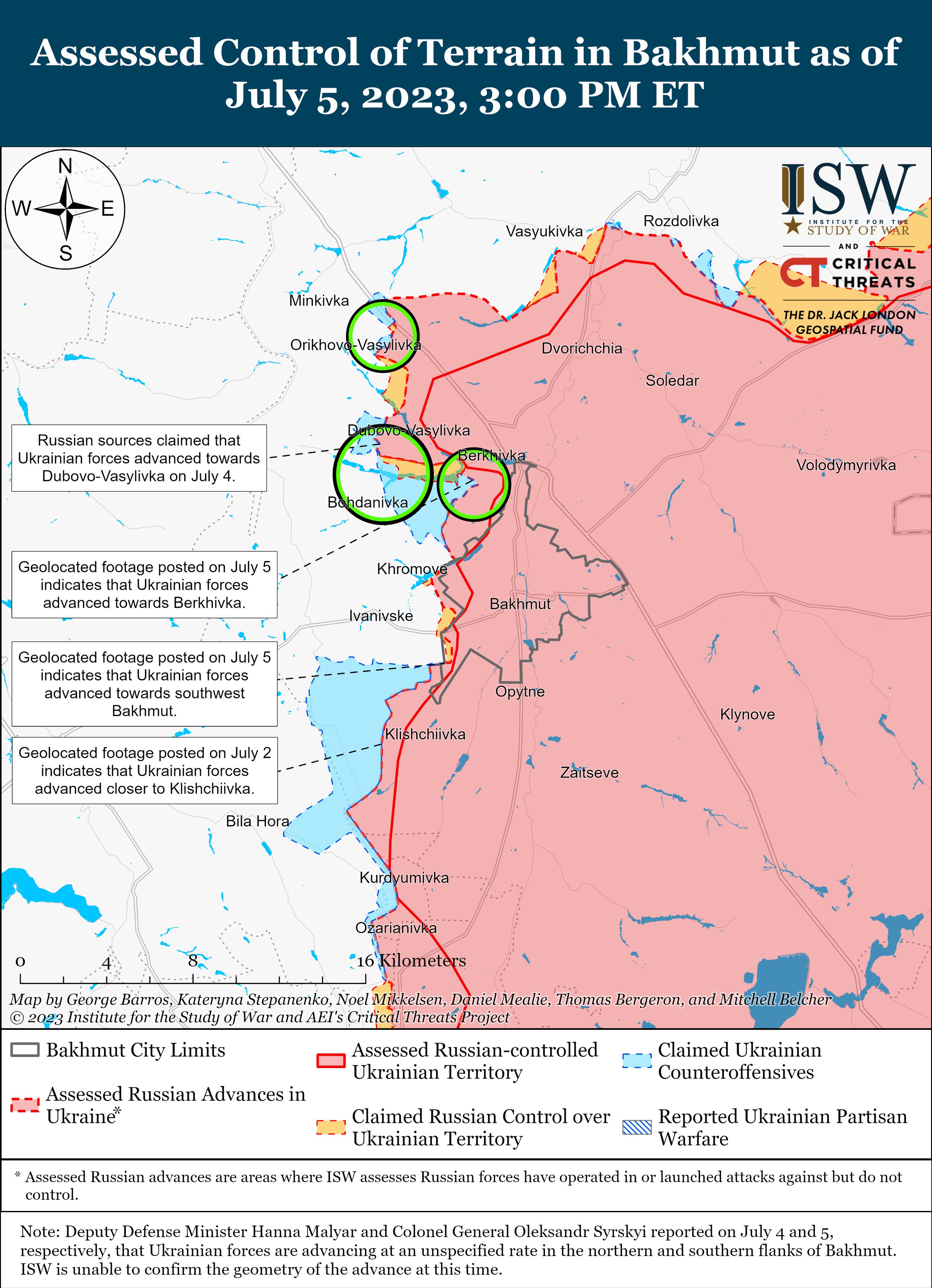 ​ВСУ приближаются к освобождению Клещеевки и Берховки – в ISW о ситуации на Бахмутском направлении