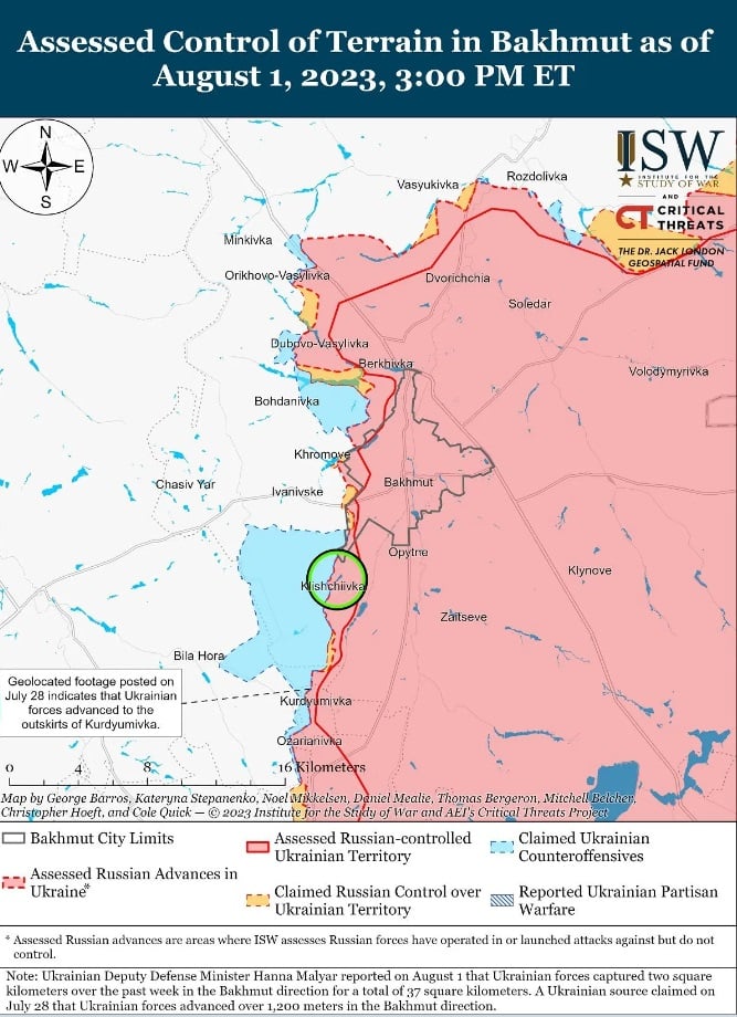 Контрнаступление: ВСУ продвинулись в районе Бахмута, опубликована карта боев – ISW