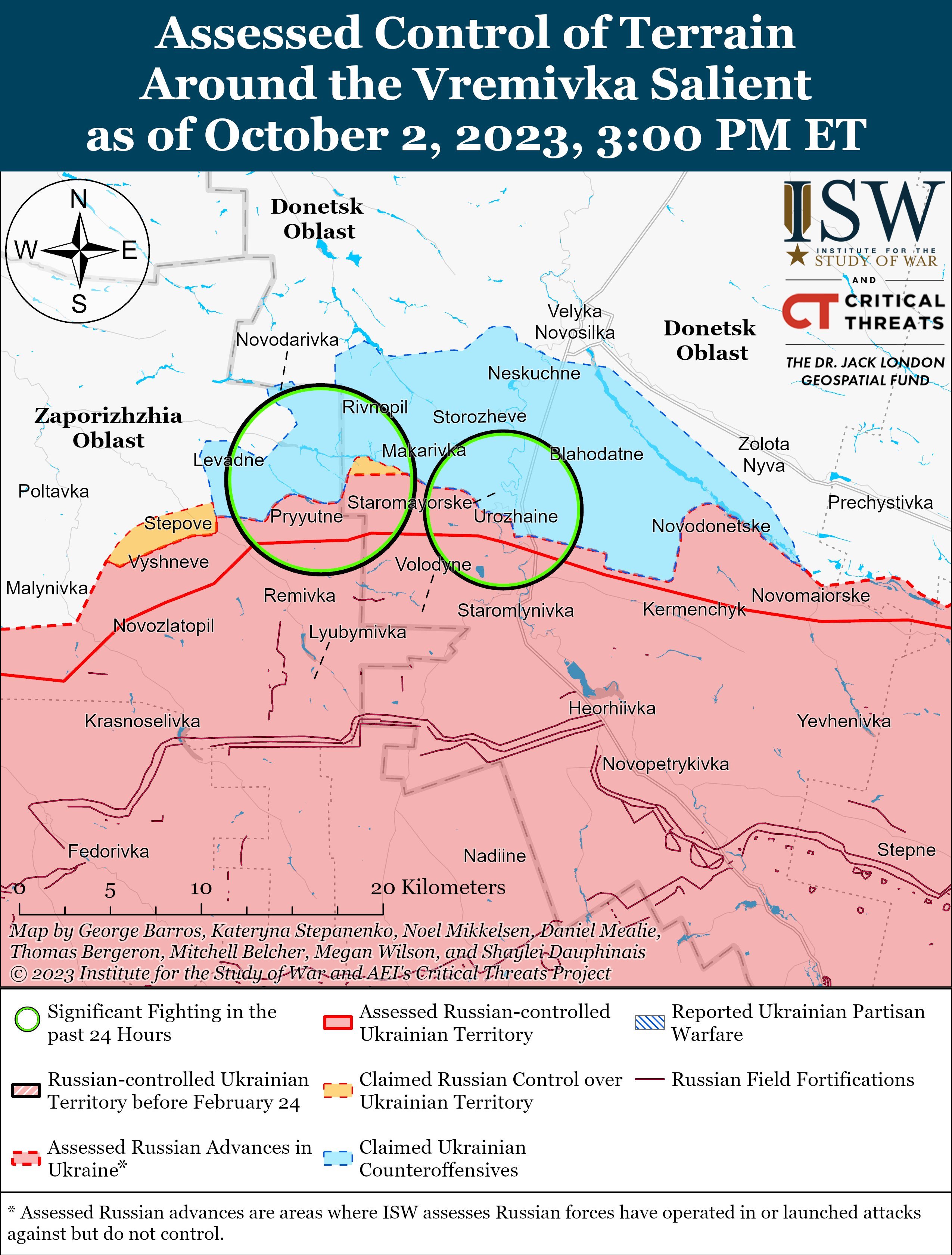 ​ВСУ ведут бои за важные позиции и траншеи в районе Работино – ISW о ситуации на Запорожском направлении