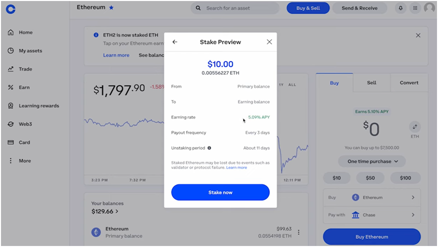 Best Staking Rates on Coinbase Earn