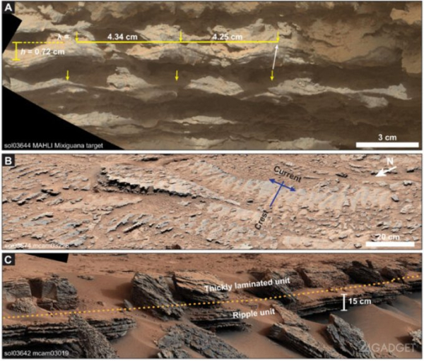 Марсоход Curiosity обнаружил, где на Красной планете плескались волны (3 фото)